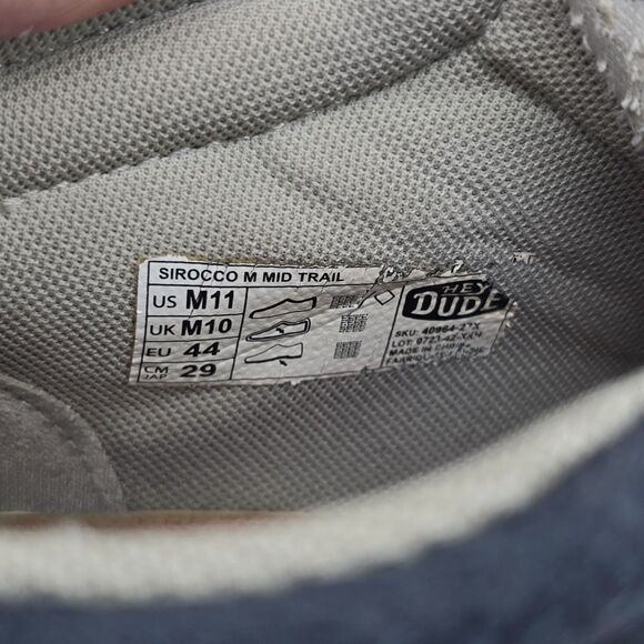 Hey Dude Men's Sirocco Mid Trail Color Group Size 11 Slip On Lightweight Comfort - Picture 10 of 10